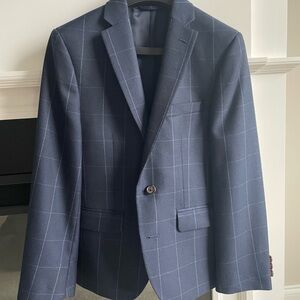 Boys size 12R Ralph Lauren Blue Windowpane Blazer